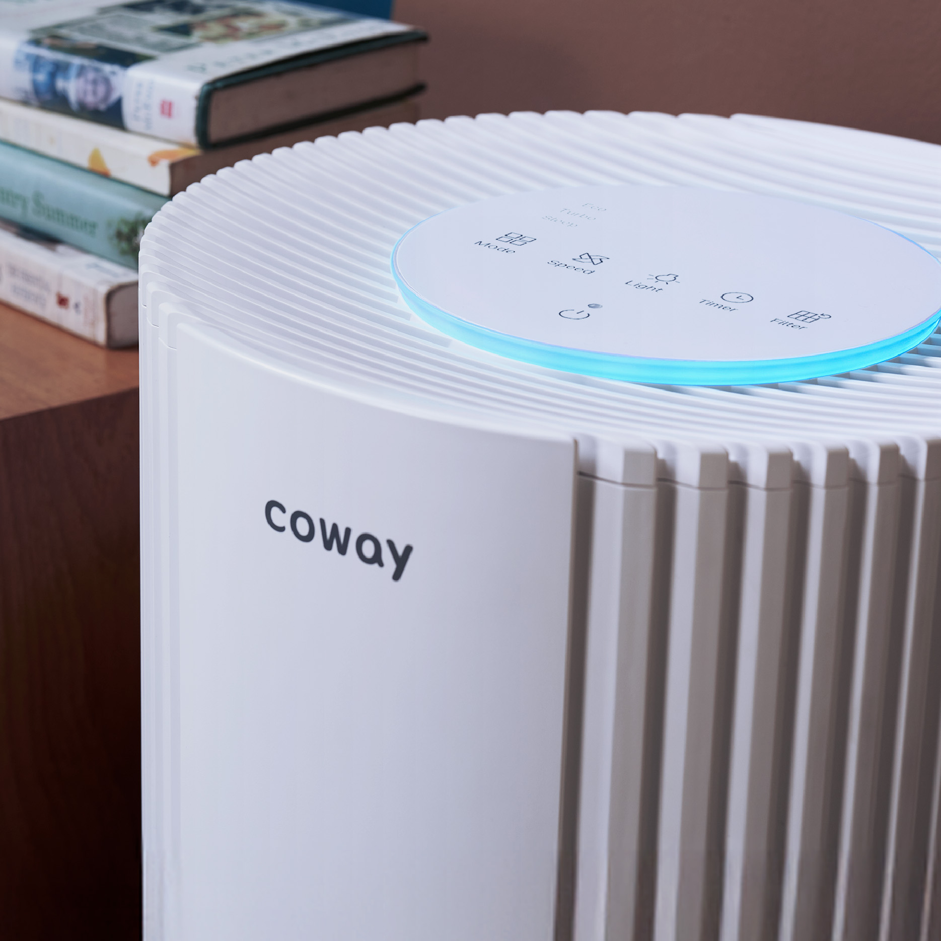 Front view of Storm 2 air purifier with lesser energy consumption - Coway Malaysia