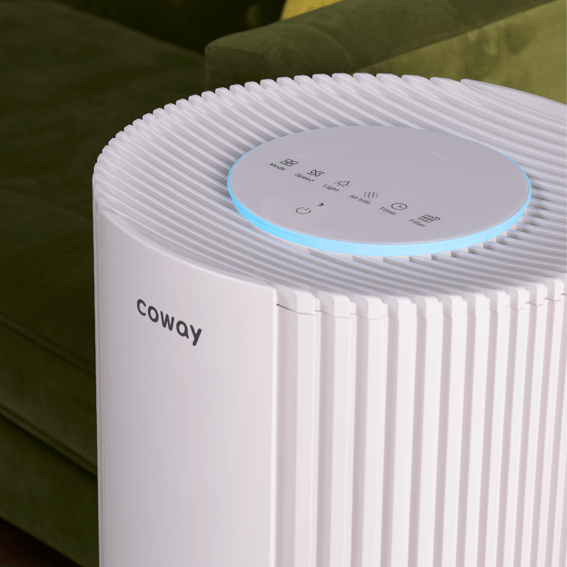 Front view of Storm 2 air purifier with lesser energy consumption - Coway Malaysia