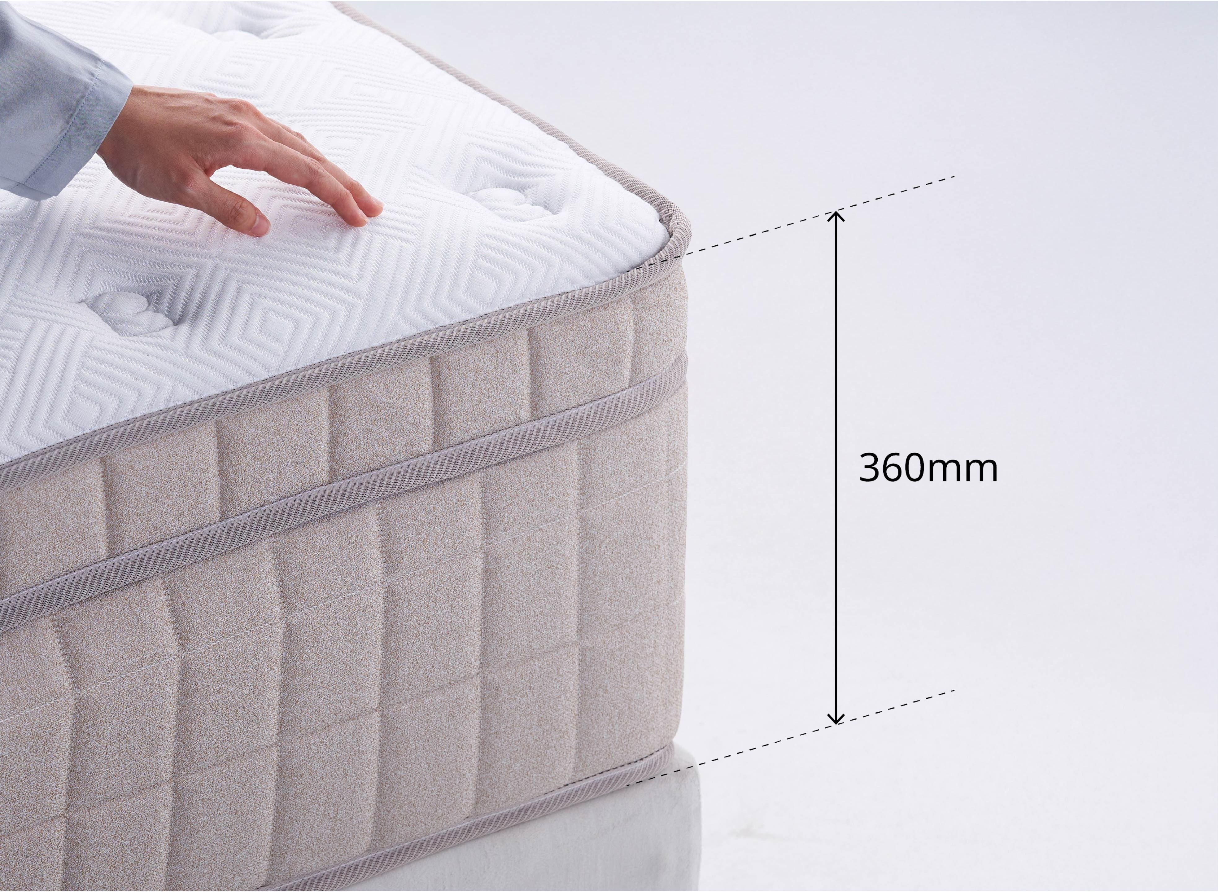 360mm plush top detail